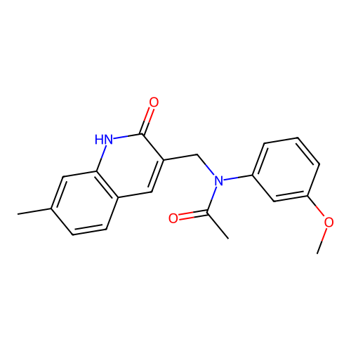 N-(3-methoxyphenyl)-N-[(7-methyl-2-oxo-1H-quinolin-3-yl)methyl]acetamide structure