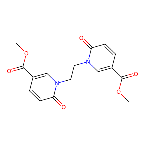 Dimethyl 1,1'-(ethane-1,2-diyl)bis(6-oxo-1,6-dihydropyridine-3-carboxylate) structure