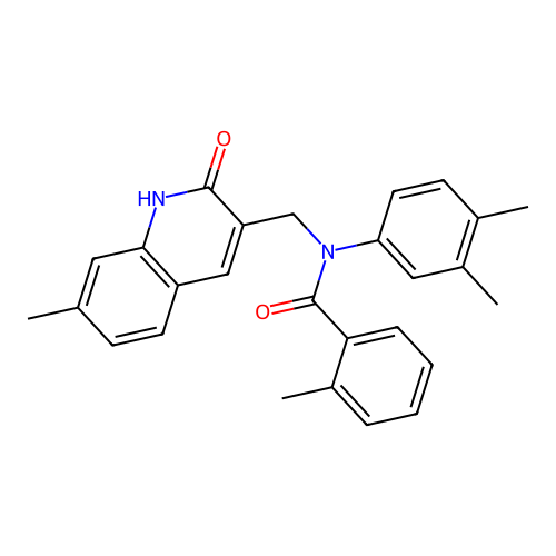 N-(3,4-dimethylphenyl)-N-((2-hydroxy-7-methylquinolin-3-yl)methyl)-2-methylbenzamide structure