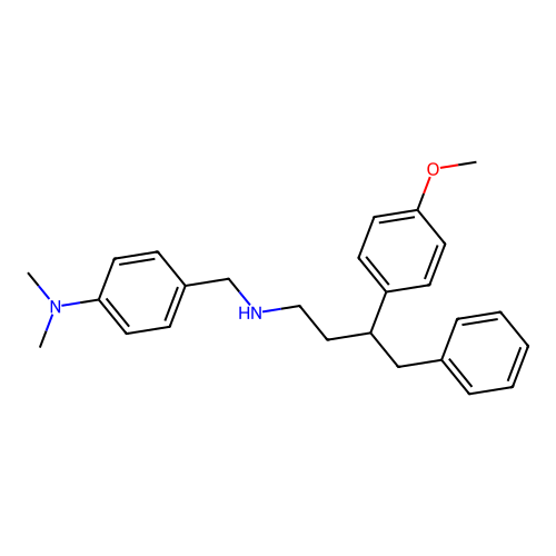 4-({[3-(4-methoxyphenyl)-4-phenylbutyl]amino}methyl)-N,N-dimethylaniline structure