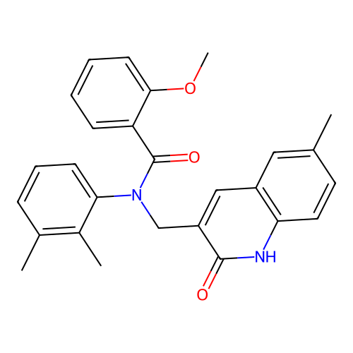 N-(2,3-dimethylphenyl)-2-methoxy-N-[(6-methyl-2-oxo-1H-quinolin-3-yl)methyl]benzamide structure