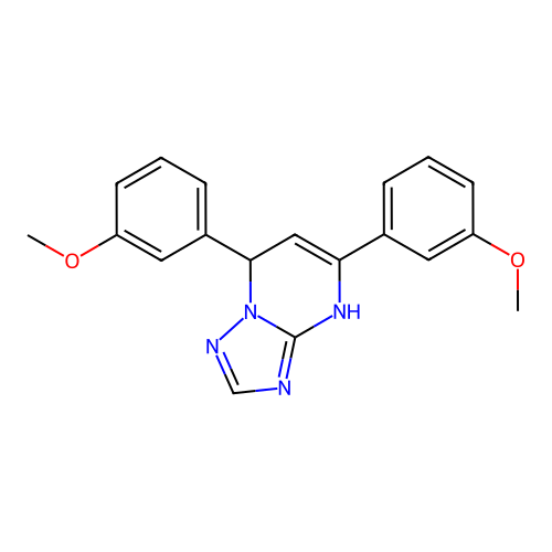5,7-Bis(3-methoxyphenyl)-3,7-dihydro[1,2,4]triazolo[1,5-a]pyrimidine structure
