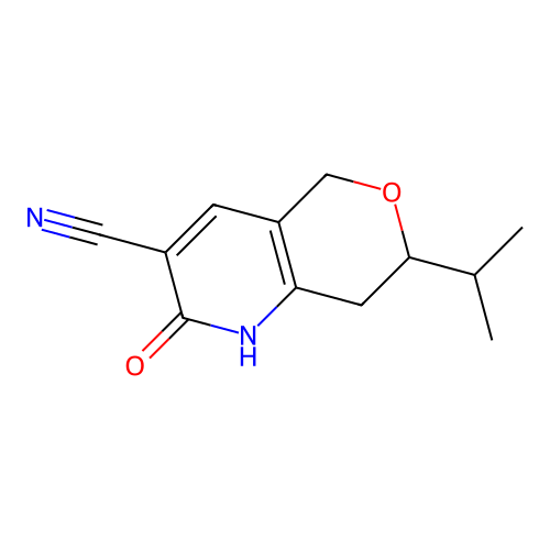 5H-Pyrano[4,3-b]pyridine-3-carbonitrile, 2-hydroxy-7-isopropyl-7,8-dihydro- structure