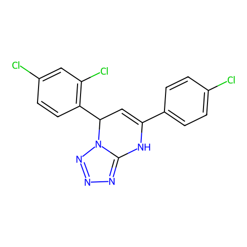 5-(4-Chlorophenyl)-7-(2,4-dichlorophenyl)-3,7-dihydrotetrazolo[1,5-a]pyrimidine structure