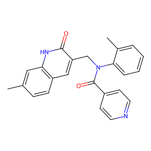 N-((2-hydroxy-7-methylquinolin-3-yl)methyl)-N-(o-tolyl)isonicotinamide structure