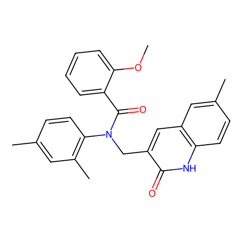 N-(2,4-dimethylphenyl)-2-methoxy-N-[(6-methyl-2-oxo-1H-quinolin-3-yl)methyl]benzamide structure