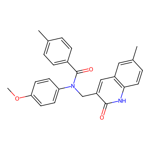 N-((2-hydroxy-6-methylquinolin-3-yl)methyl)-N-(4-methoxyphenyl)-4-methylbenzamide structure