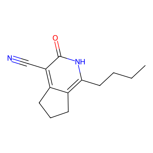 1-butyl-3-oxo-3,5,6,7-tetrahydro-2H-cyclopenta[c]pyridine-4-carbonitrile structure