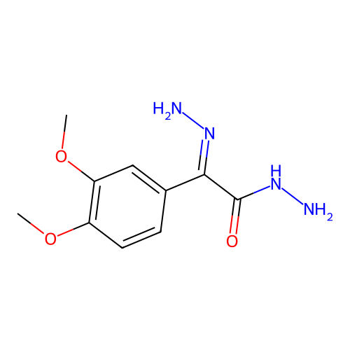 (2E)-2-(3,4-dimethoxyphenyl)-2-hydrazinylideneacetohydrazide structure