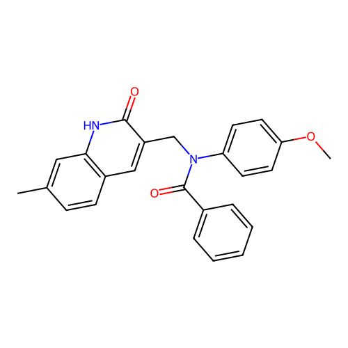 N-(4-methoxyphenyl)-N-[(7-methyl-2-oxo-1H-quinolin-3-yl)methyl]benzamide structure