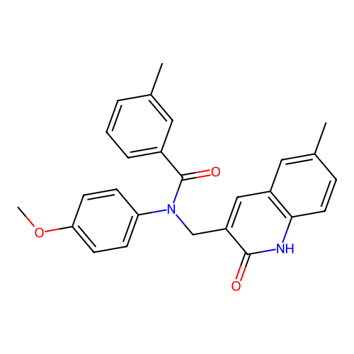 N-((2-hydroxy-6-methylquinolin-3-yl)methyl)-N-(4-methoxyphenyl)-3-methylbenzamide structure