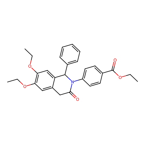 ethyl 4-(6,7-diethoxy-3-oxo-1-phenyl-3,4-dihydroisoquinolin-2(1H)-yl)benzoate structure