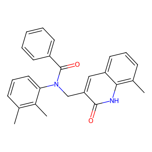 N-(2,3-dimethylphenyl)-N-((2-hydroxy-8-methylquinolin-3-yl)methyl)benzamide structure
