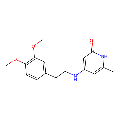 4-((3,4-dimethoxyphenethyl)amino)-6-methylpyridin-2(1H)-one structure
