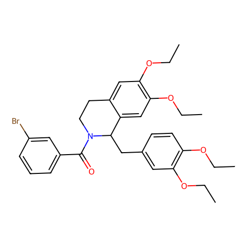 (3-bromophenyl)(1-(3,4-diethoxybenzyl)-6,7-diethoxy-3,4-dihydroisoquinolin-2(1H)-yl)methanone structure