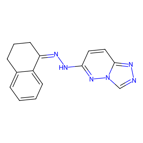 N-[(Z)-3,4-dihydro-2H-naphthalen-1-ylideneamino]-[1,2,4]triazolo[4,3-b]pyridazin-6-amine structure