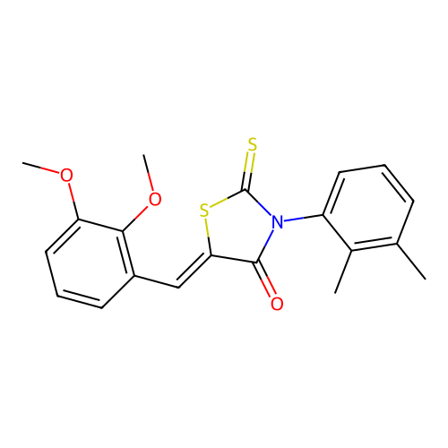 (5Z)-5-(2,3-dimethoxybenzylidene)-3-(2,3-dimethylphenyl)-2-thioxo-1,3-thiazolidin-4-one structure