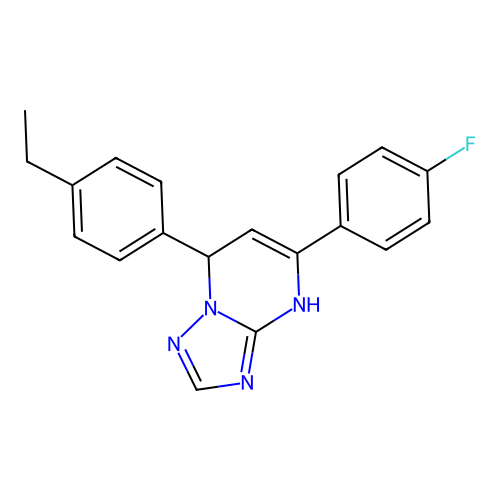 7-(4-Ethylphenyl)-5-(4-fluorophenyl)-3,7-dihydro[1,2,4]triazolo[1,5-a]pyrimidine structure