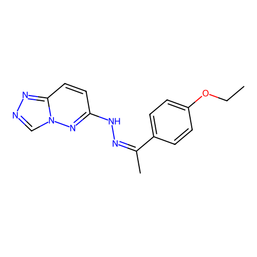 (Z)-6-(2-(1-(4-ethoxyphenyl)ethylidene)hydrazinyl)-[1,2,4]triazolo[4,3-b]pyridazine structure