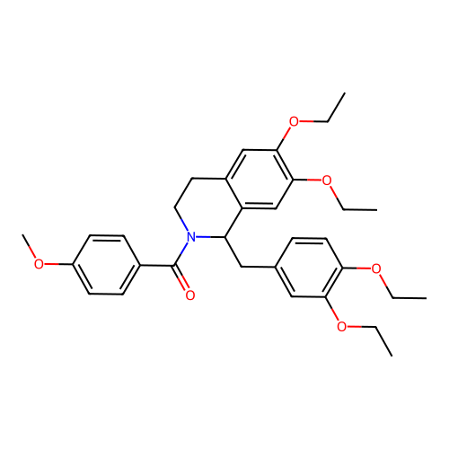 (1-(3,4-diethoxybenzyl)-6,7-diethoxy-3,4-dihydroisoquinolin-2(1H)-yl)(4-methoxyphenyl)methanone structure