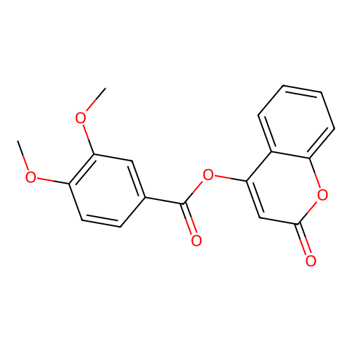 2-oxo-2H-chromen-4-yl 3,4-dimethoxybenzoate structure