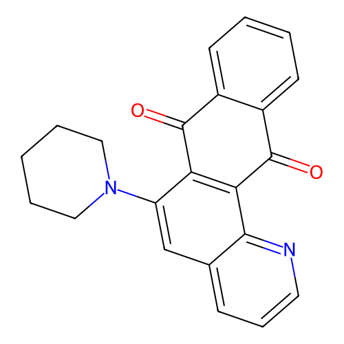6-(Piperidin-1-yl)naphtho[2,3-h]quinoline-7,12-dione structure