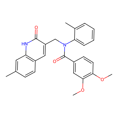 N-((2-hydroxy-7-methylquinolin-3-yl)methyl)-3,4-dimethoxy-N-(o-tolyl)benzamide structure