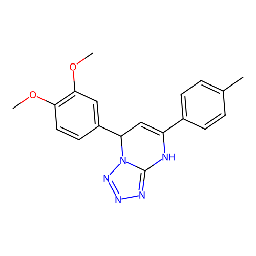 7-(3,4-Dimethoxyphenyl)-5-(4-methylphenyl)-4,7-dihydrotetrazolo[1,5-a]pyrimidine structure