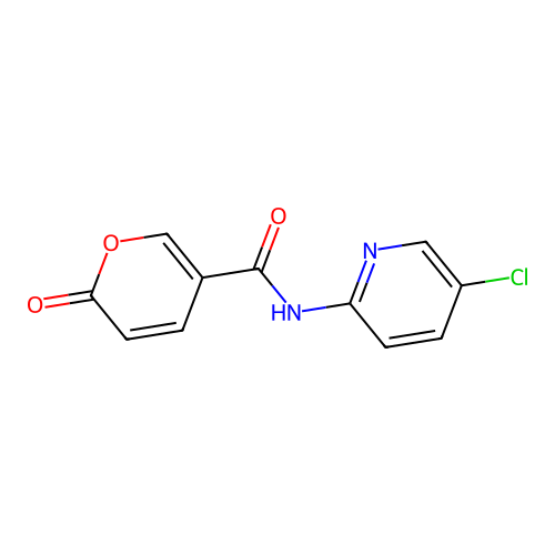 N-(5-chloropyridin-2-yl)-2-oxo-2H-pyran-5-carboxamide structure