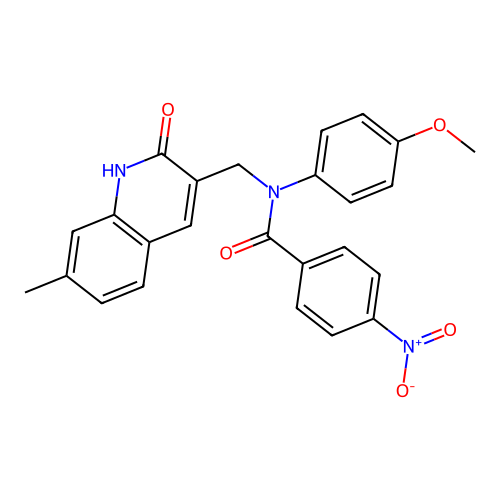 N-(4-methoxyphenyl)-N-[(7-methyl-2-oxo-1H-quinolin-3-yl)methyl]-4-nitrobenzamide structure