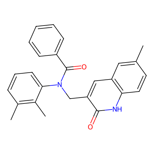 N-(2,3-dimethylphenyl)-N-((2-hydroxy-6-methylquinolin-3-yl)methyl)benzamide structure