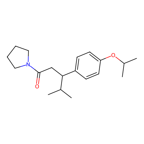 3-(4-Isopropoxyphenyl)-4-methyl-1-(pyrrolidin-1-YL)pentan-1-one structure