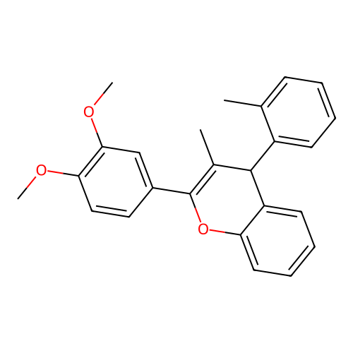 2-(3,4-dimethoxyphenyl)-3-methyl-4-(2-methylphenyl)-4H-chromene structure