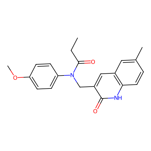 N-(4-methoxyphenyl)-N-[(6-methyl-2-oxo-1H-quinolin-3-yl)methyl]propanamide structure