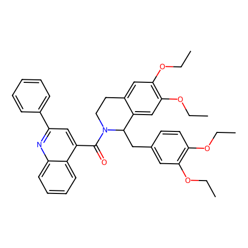 (1-(3,4-diethoxybenzyl)-6,7-diethoxy-3,4-dihydroisoquinolin-2(1H)-yl)(2-phenylquinolin-4-yl)methanone structure