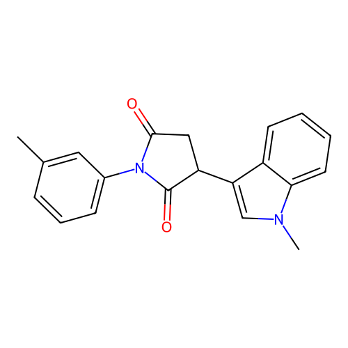 3-(1-methyl-1H-indol-3-yl)-1-(3-methylphenyl)pyrrolidine-2,5-dione structure