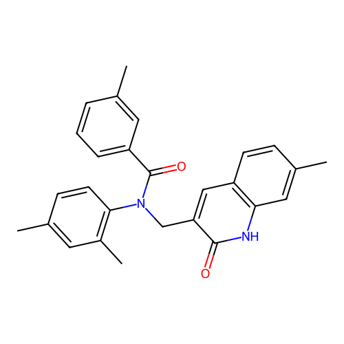 N-(2,4-dimethylphenyl)-N-((2-hydroxy-7-methylquinolin-3-yl)methyl)-3-methylbenzamide structure