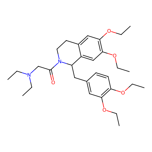 1-(1-(3,4-diethoxybenzyl)-6,7-diethoxy-3,4-dihydroisoquinolin-2(1H)-yl)-2-(diethylamino)ethanone structure