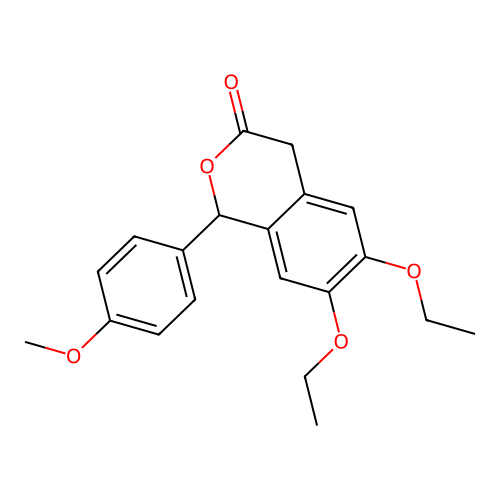 6,7-diethoxy-1-(4-methoxyphenyl)-1,4-dihydro-3H-isochromen-3-one structure