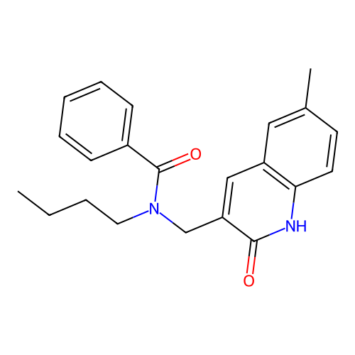 N-butyl-N-[(6-methyl-2-oxo-1H-quinolin-3-yl)methyl]benzamide structure