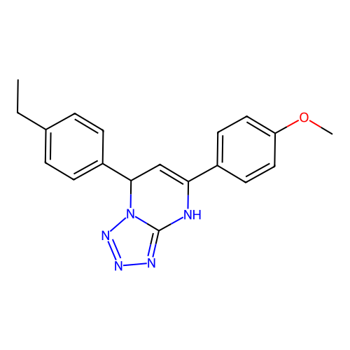 7-(4-Ethylphenyl)-5-(4-methoxyphenyl)-3,7-dihydrotetrazolo[1,5-a]pyrimidine structure
