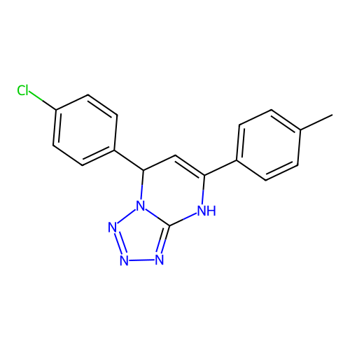7-(4-Chlorophenyl)-5-(p-tolyl)-4,7-dihydrotetrazolo[1,5-a]pyrimidine structure
