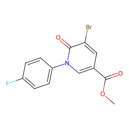Methyl 5-bromo-1-(4-fluorophenyl)-6-oxopyridine-3-carboxylate structure