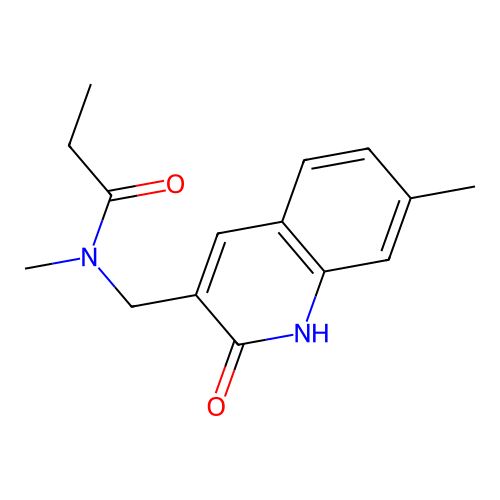 N-methyl-N-[(7-methyl-2-oxo-1H-quinolin-3-yl)methyl]propanamide structure