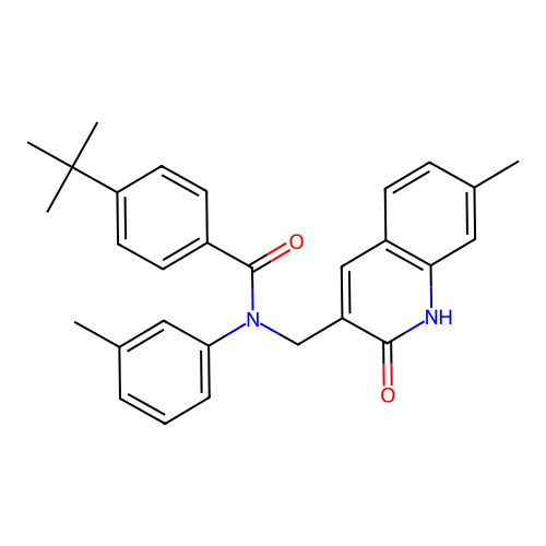 4-(tert-butyl)-N-((2-hydroxy-7-methylquinolin-3-yl)methyl)-N-(m-tolyl)benzamide structure