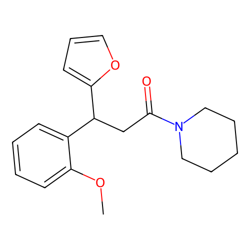 3-(Furan-2-YL)-3-(2-methoxyphenyl)-1-(piperidin-1-YL)propan-1-one structure