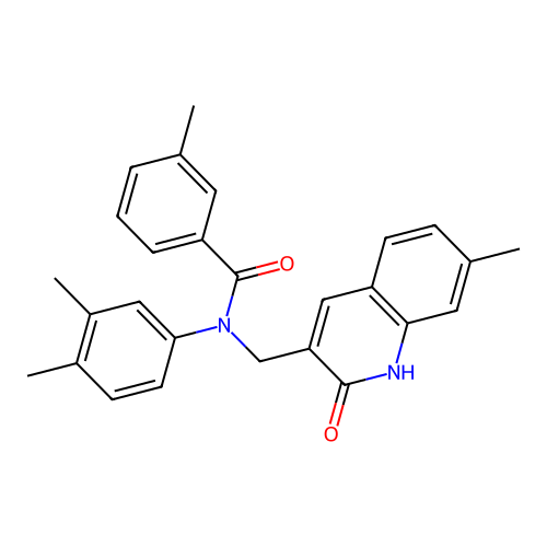 N-(3,4-dimethylphenyl)-N-((2-hydroxy-7-methylquinolin-3-yl)methyl)-3-methylbenzamide structure
