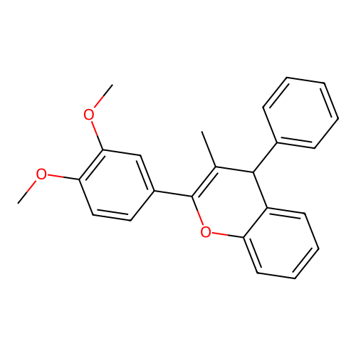 2-(3,4-dimethoxyphenyl)-3-methyl-4-phenyl-4H-chromene structure