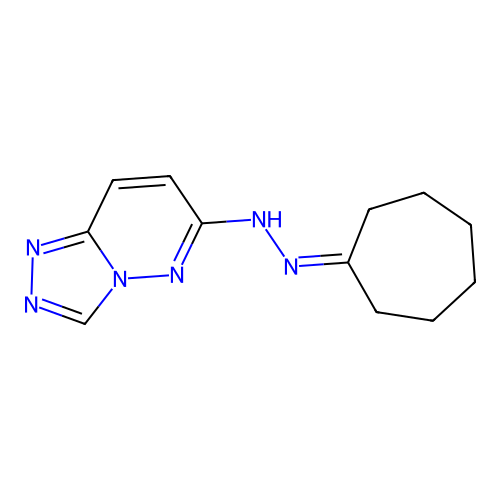 6-(2-Cycloheptylidenehydrazinyl)[1,2,4]triazolo[4,3-b]pyridazine structure