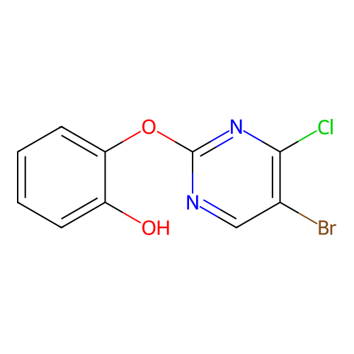 2-((5-Bromo-4-chloropyrimidin-2-yl)oxy)phenol structure